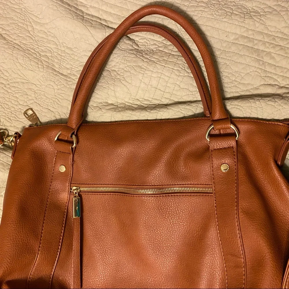 Steve Madden Cognac Tassel Hobo/Satchel Bag - Picture 6 of 11